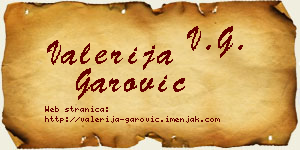 Valerija Garović vizit kartica